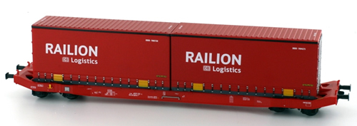 Kato HobbyTrain Lemke 58789 - German Container Wagon SGKKMS698 Railion Container